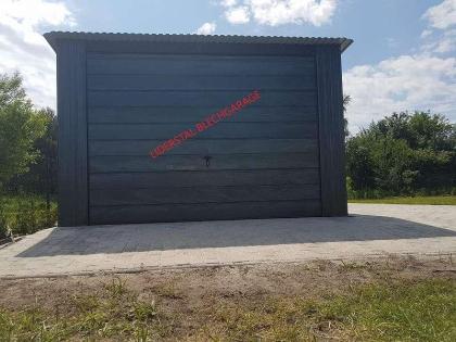 Blechgarage 4x5 Garage KFZ Lager Schuppe in Farbe der Anthrazitgrau Blechgaragen