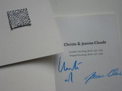 Buch Reichstag von Christo Jeanne-Claude signiert plus Stoffprobe