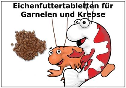 Eichenholztabletten - Spezialfutter für Garnelen Krebse u. Saugwelse 150 Stüc