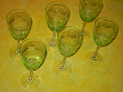 Wein und Sektgläser geschliffen