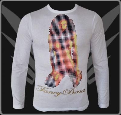 Weißes Men FancyBeast Longsleeve Shirt Bitch FB217