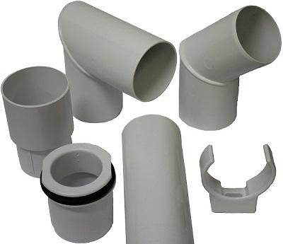 Regenwasserablauf Set DN50 weiß grau braun dunkelbraun