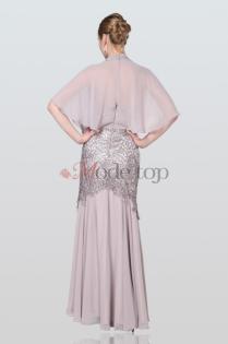 Spitze Sweep Zug Etui gerüschtes Brautmutterkleid