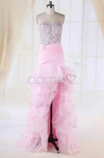 Perlen Außen Mitte Organza Ballkleid - Dameo. de