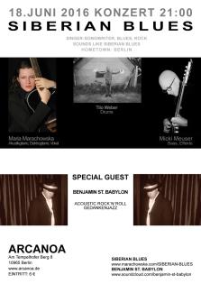 Samstag 18. Juni 2022 um 20 00 2022 LIVE CONCERT SIBERIAN BLUES