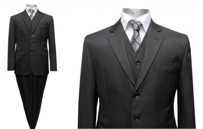 Elegante Muga Herren Anzug Weste Gr. 44 bis 62 64 Schwarz Neu
