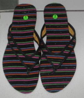 Damen Flip Flops Sandalen aus robustem Manta Stoff