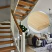HOLZTREPPENSTUFEN EICHENHOLZ TREPPEN HOLZSTUFEN MASSIVHOLZ LACKIERT 85x28x4cm