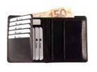 Mano Hochformatbörse Leder schwarz