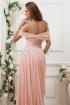 A Linie schulterfreies bodenlanges drapiertes Ballkleid - Dameo. de