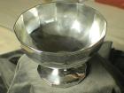 Eckige Obstschale mit Fuß Silverplated
